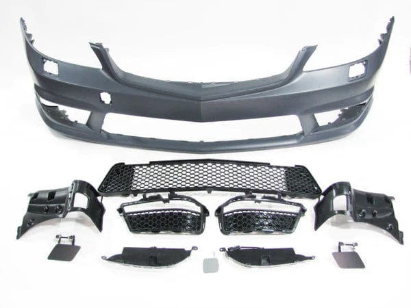 Kies Motorsports — installed on-vehicle shot of Kies Motorsports 2007-2013 Mercedes Benz S Class W221 S63/S65 AMG Style Front Bumper W/ DRL