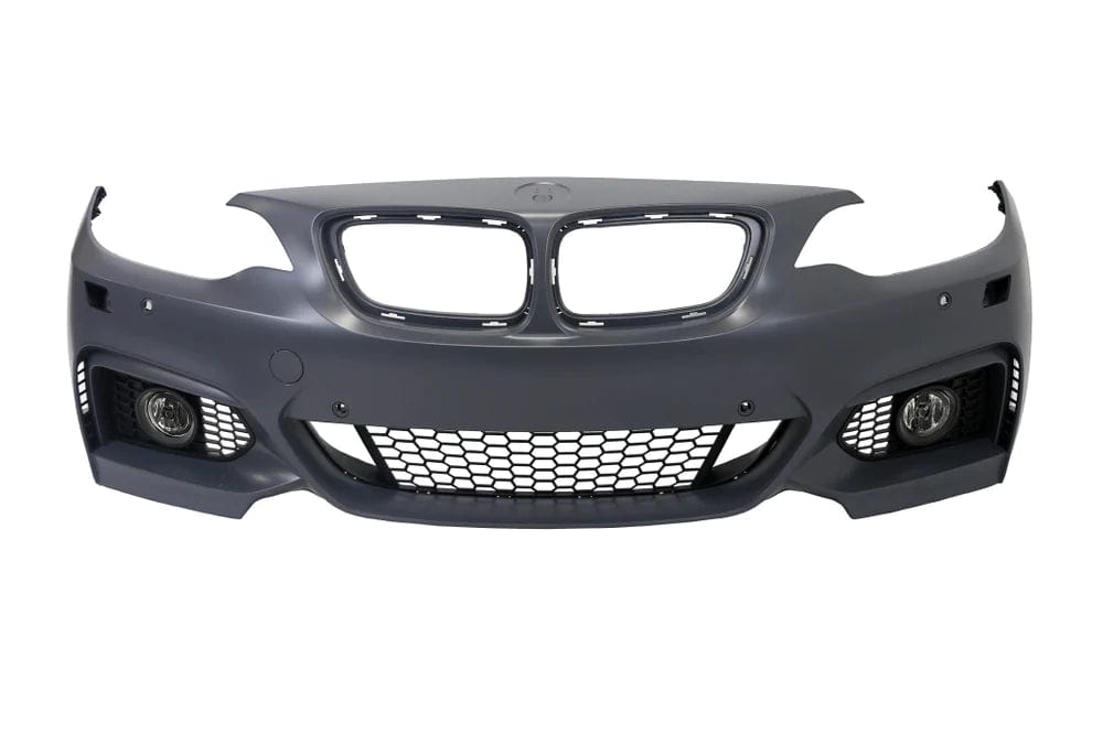 Kies Motorsports — BMW F22 front bumper, front angle showing aggressive styling, F22