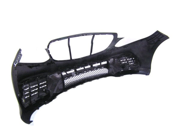 Kies Motorsports — Mercedes-Benz W212 E63 AMG Style front bumper, installed on vehicle, rear three-quarter view, W212