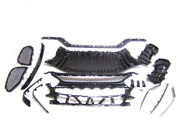 Kies Motorsports — Mercedes-Benz W212 E63 AMG Style front bumper, angle view showing profile and fitment for W212