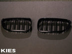 Kies Motorsports — Kies grille installed on BMW M235i showing before and after transformation