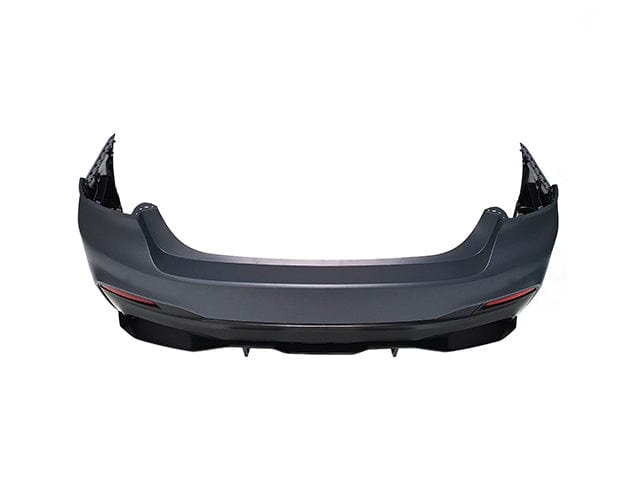 Kies Motorsports — BMW G30 rear diffuser, OEM comparison showing upgrade difference, G30