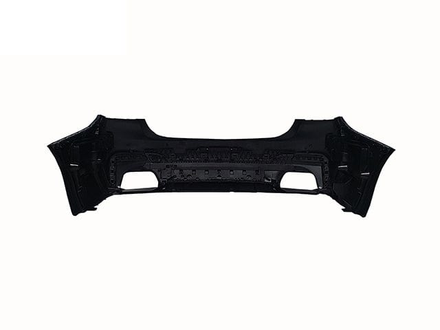 Kies Motorsports — BMW G30 rear diffuser, installed on vehicle, rear three-quarter view, G30