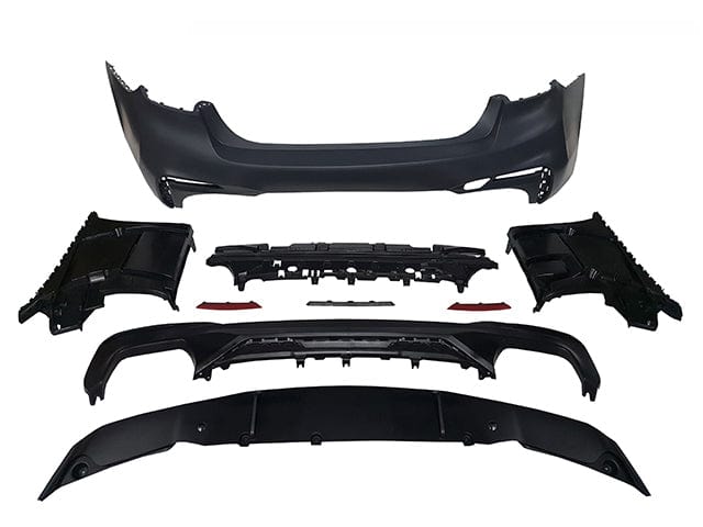 Kies Motorsports — BMW G30 rear diffuser, full product view on white background, G30 fitment Main image