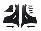 Kies Motorsports — BMW G30 M5 Style fender with side vent, installed on vehicle, rear three-quarter view, G30