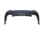Kies Motorsports — BMW G30 rear diffuser, installed on vehicle, rear three-quarter view, G30