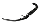 Kies Motorsports — BMW G30 front lip splitter, installed on vehicle, rear three-quarter view, G30