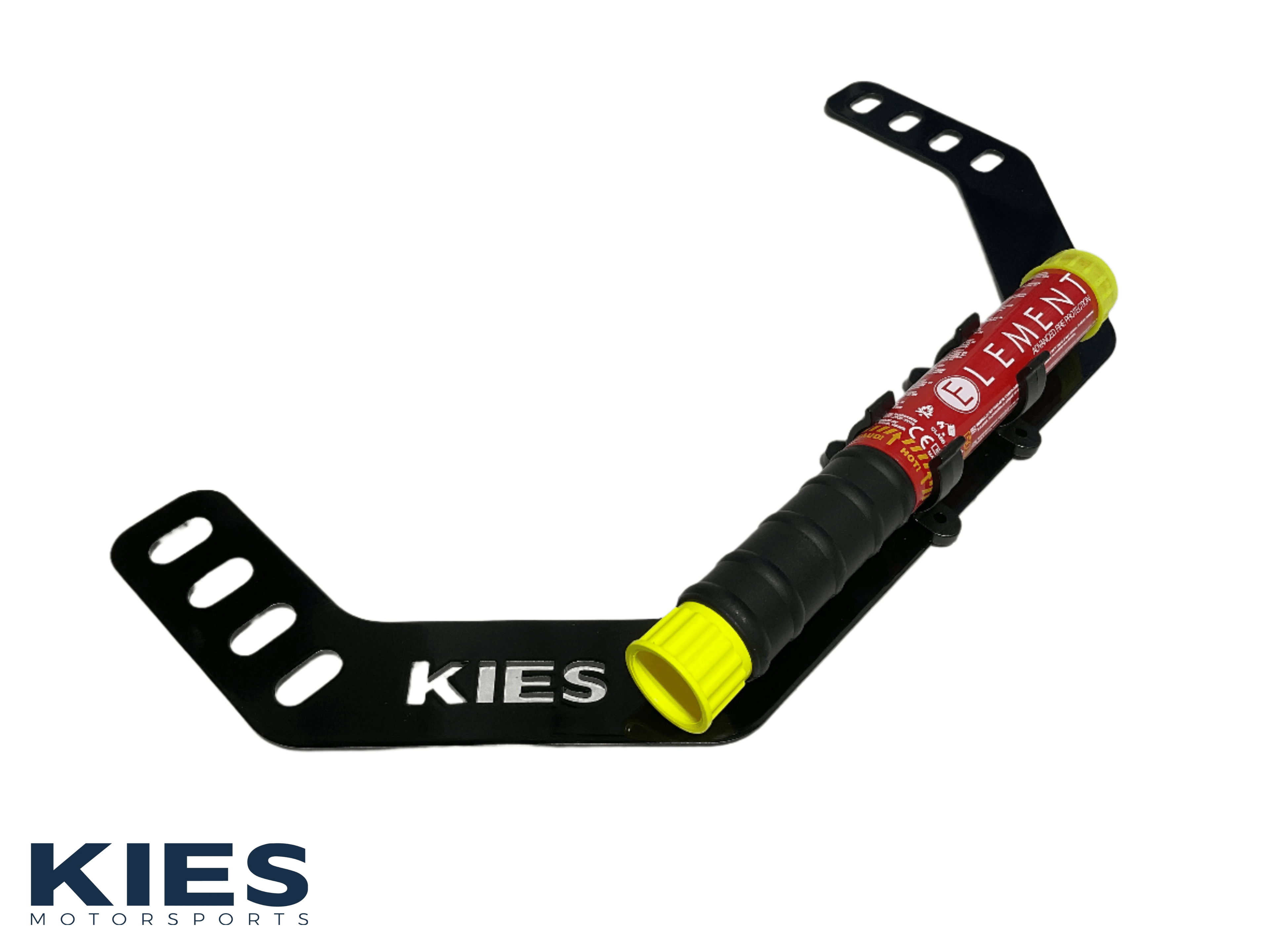Kies-Motorsports Kies Motorsports Kies Motorsports BMW/MINI Fire Extinguisher Seat Mounts Gloss Black 6061 Aluminum / Please add an Element E50 Extinguisher