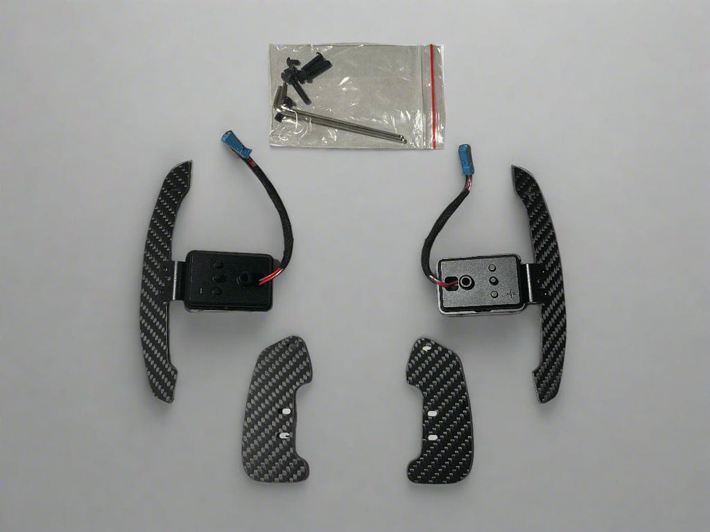 Kies Motorsports — alternate angle of KIES Motorsports Carbon Fiber Magnetic Paddle Shifters for BMW / Mini / Toyota Supra - F Series / G Series / A90 - A91