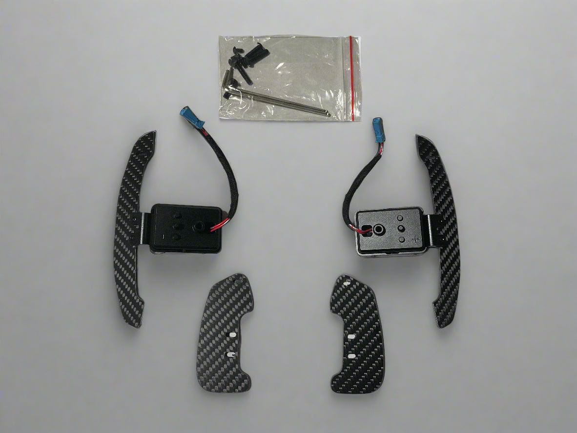 Kies Motorsports — alternate angle of KIES Motorsports Carbon Fiber Magnetic Paddle Shifters for BMW / Mini / Toyota Supra - F Series / G Series / A90 - A91