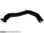 Kies Motorsports — installed on-vehicle shot of Kies Motorsports F8X M2C/M3/M4 S55 Charge Pipe + Boost Pipe (J-Pipe)