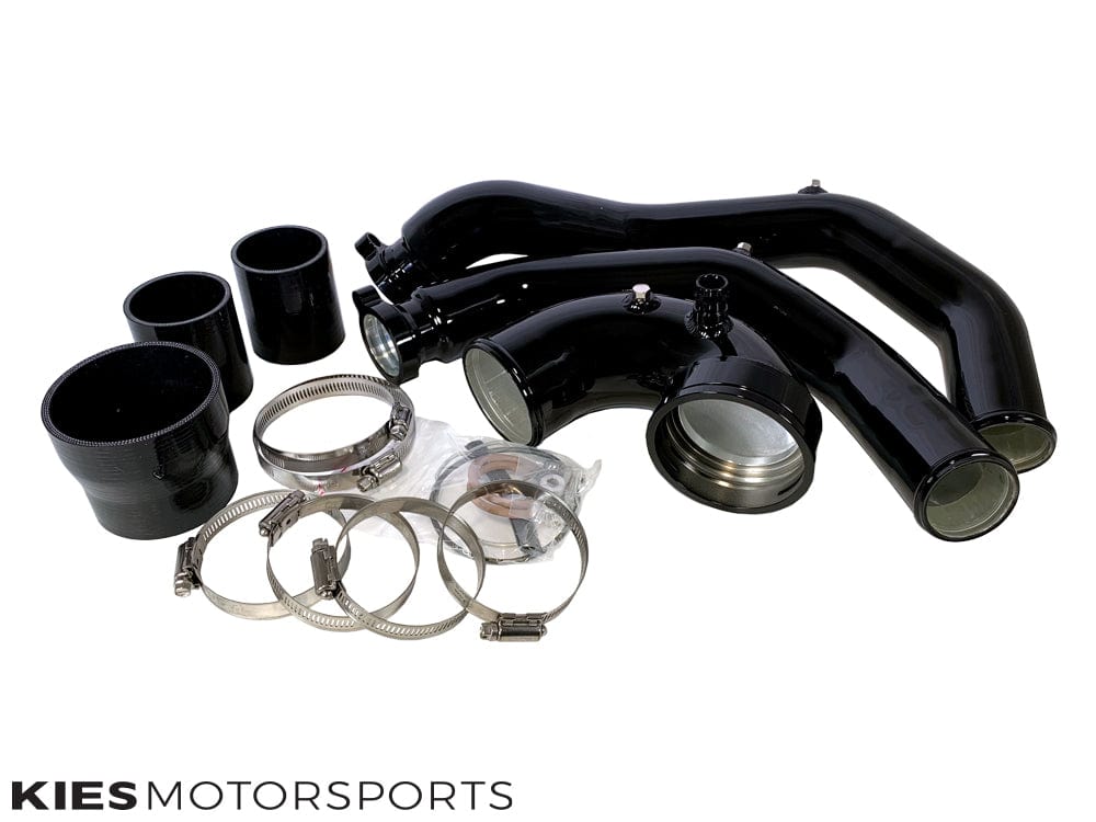 Kies Motorsports — front angle view of Kies Motorsports F8X M2C/M3/M4 S55 Charge Pipe + Boost Pipe (J-Pipe)