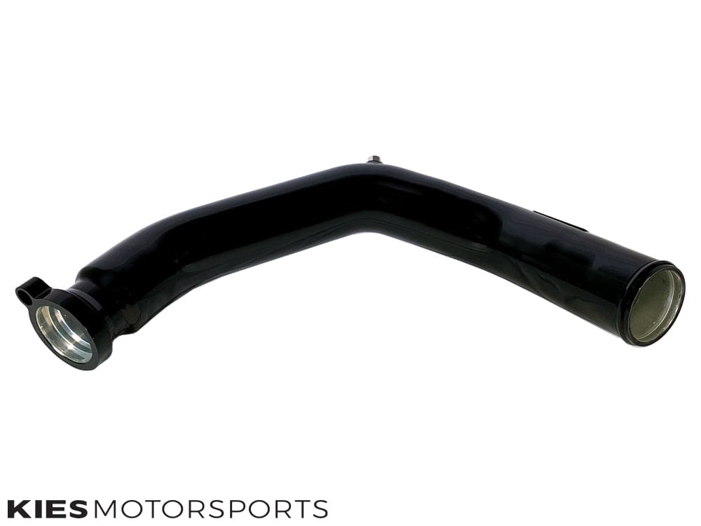 Kies Motorsports — rear angle view of Kies Motorsports F8X M2C/M3/M4 S55 Charge Pipe + Boost Pipe (J-Pipe)