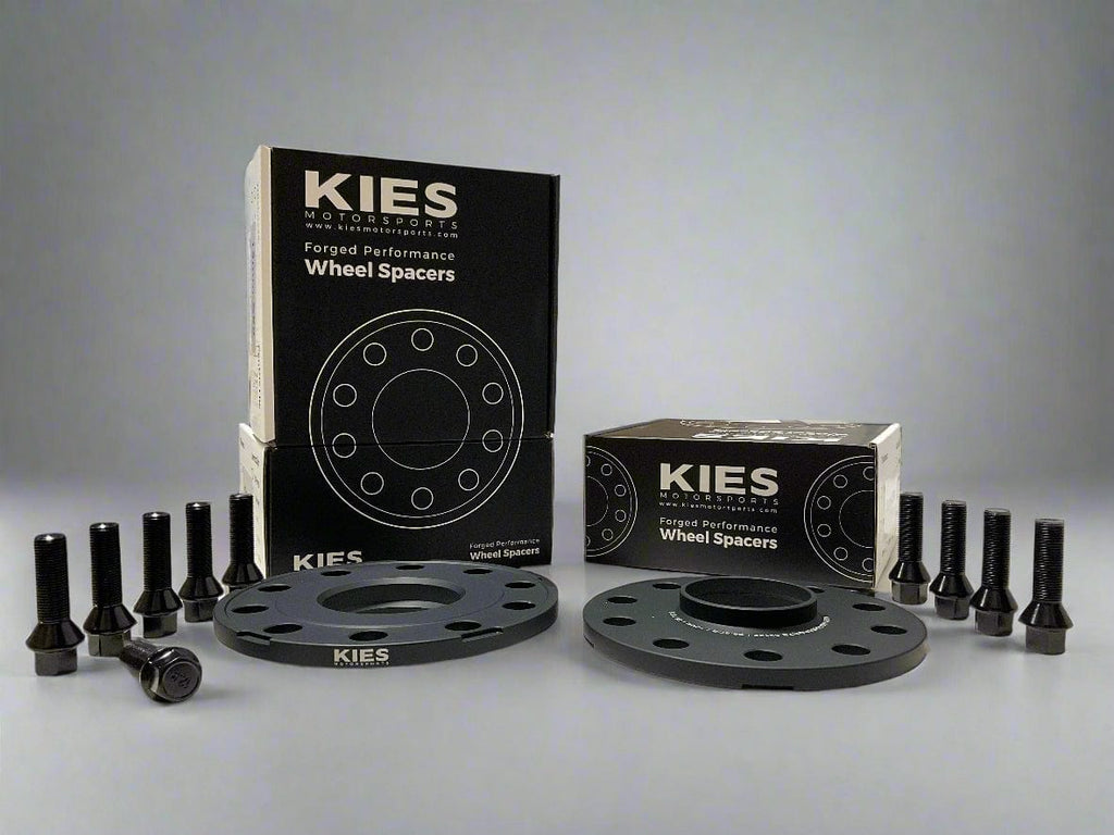 Kies Motorsports — front angle view of Kies Motorsports (G90 M5) BMW Wheel Spacers 5 x 132 Black Finish (Set of 2)
