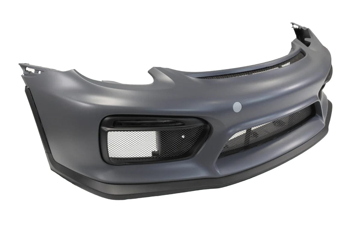 Kies Motorsports — Porsche front bumper, close-up detail of finish and mounting points,