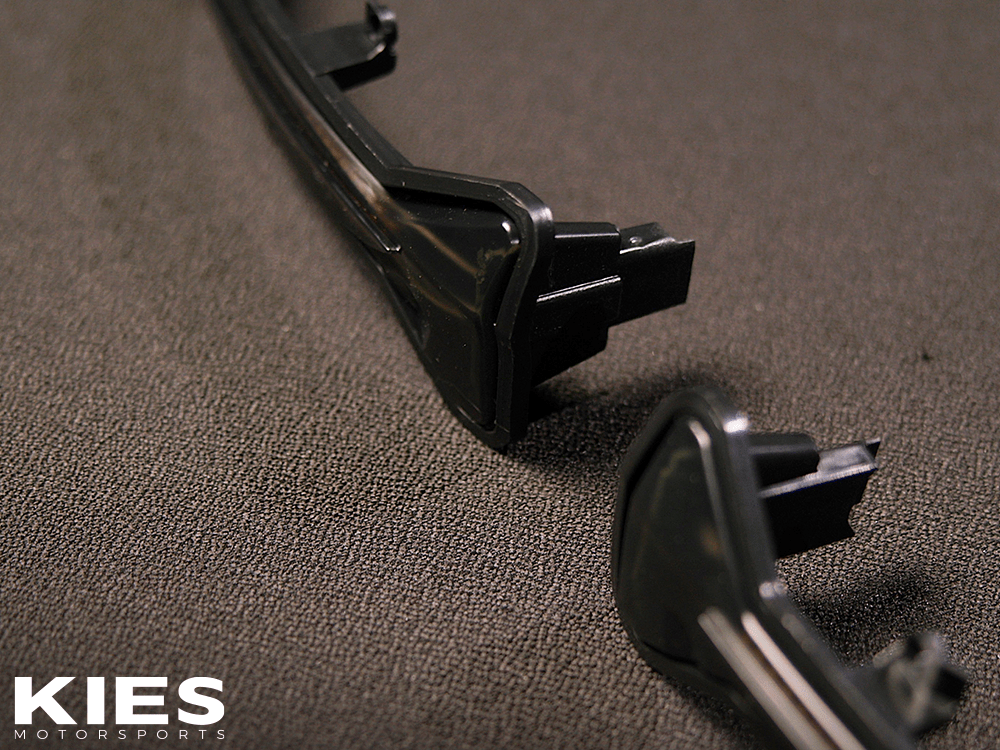 Kies Motorsports — Kies smoked signal before and after comparison on BMW F32 4-Series side mirror