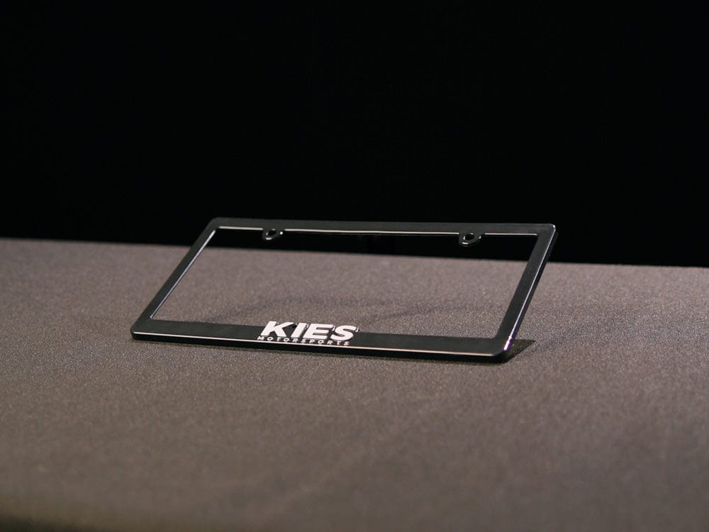 Kies Motorsports — Kies plate frame installed on BMW rear plate showing clean fitment
