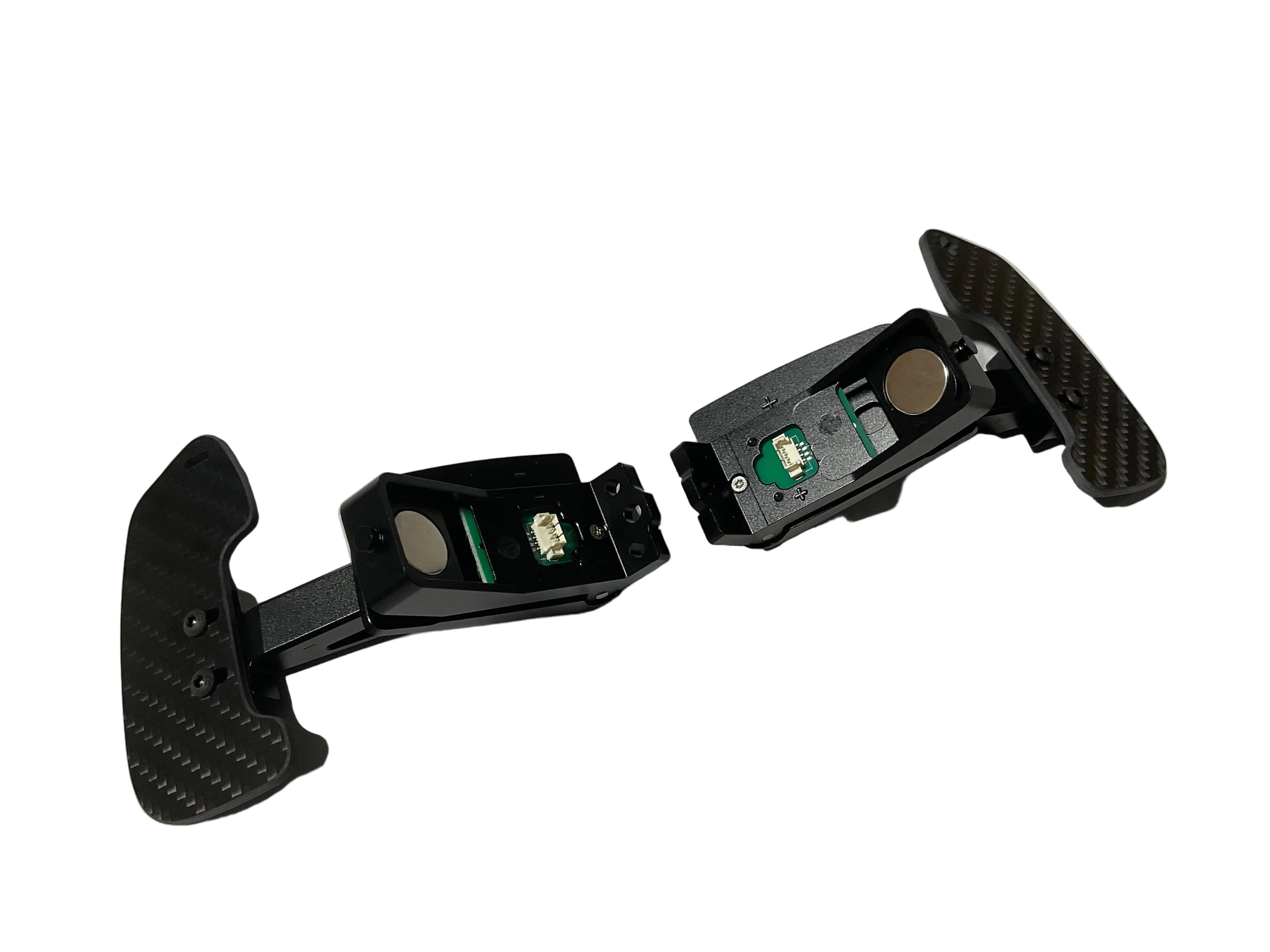 Kies Motorsports — side profile of Kies Motorsports Porsche 992 Aluminum Alloy (Black) w/ Carbon Fiber Option Magnetic Paddle Shifters