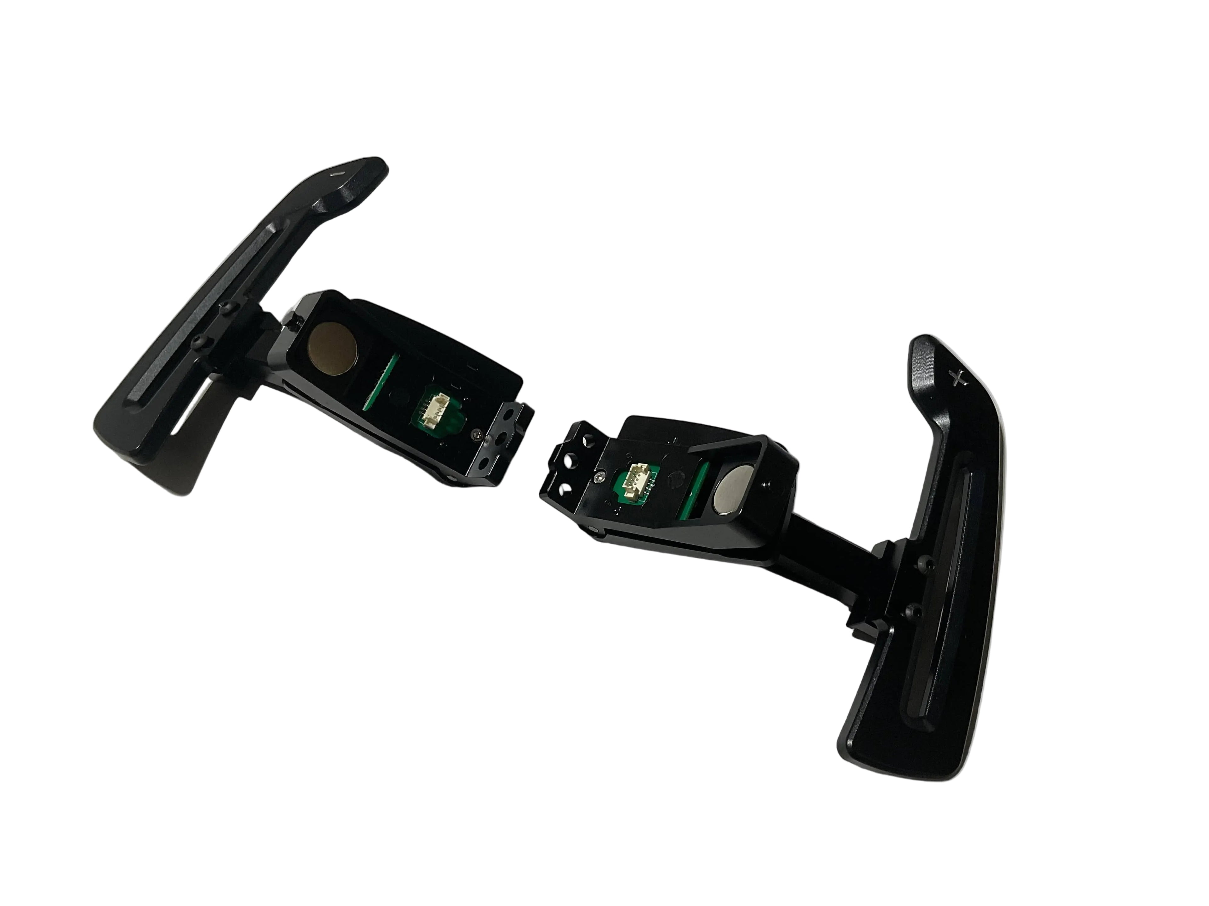 Kies Motorsports — close-up detail of Kies Motorsports Porsche 992 Aluminum Alloy (Black) w/ Carbon Fiber Option Magnetic Paddle Shifters