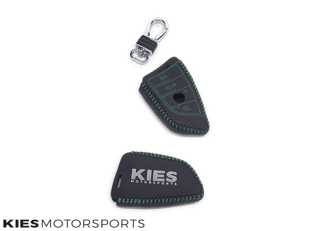 Kies Motorsports — Kies leather keychain in retail packaging with Kies Motorsports branding