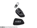 Kies Motorsports — Kies key protector stitching detail showing contrast thread and leather edge finish