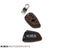 Kies Motorsports — Kies leather keychain close-up showing real leather grain and Kies embossed logo