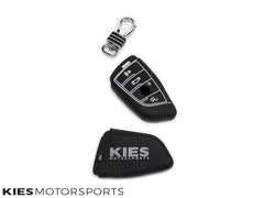 Kies-Motorsports Kies Motorsports Kies Motorsports Real Leather G Series BMW (Also Supra) Key Protector Keychain (New Design) White