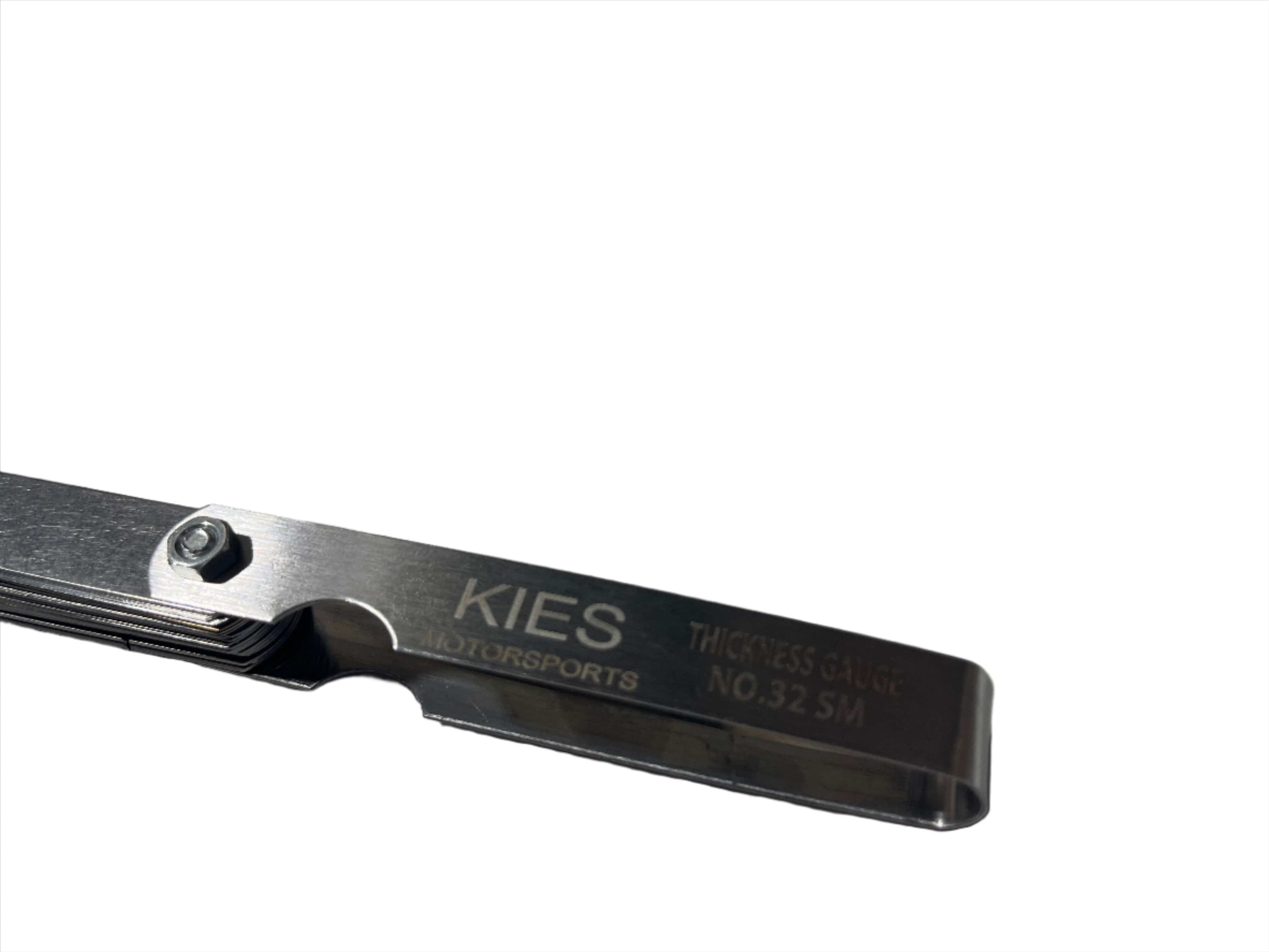 Kies Motorsports — Kies feeler gauge folded showing compact storage with protective sleeve
