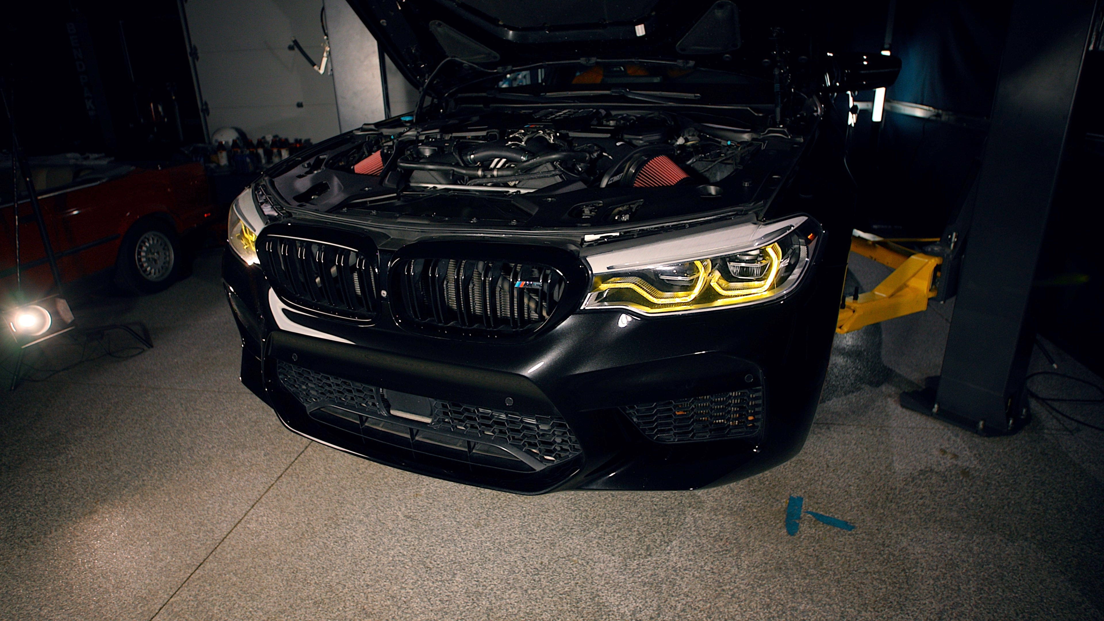Kies Motorsports — side profile of Kies Motorsports Yellow DRL Harness for Headlights BMW F90 M5