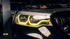 Kies Motorsports — alternate angle of Kies Motorsports Yellow DRL Harness for Headlights BMW F90 M5