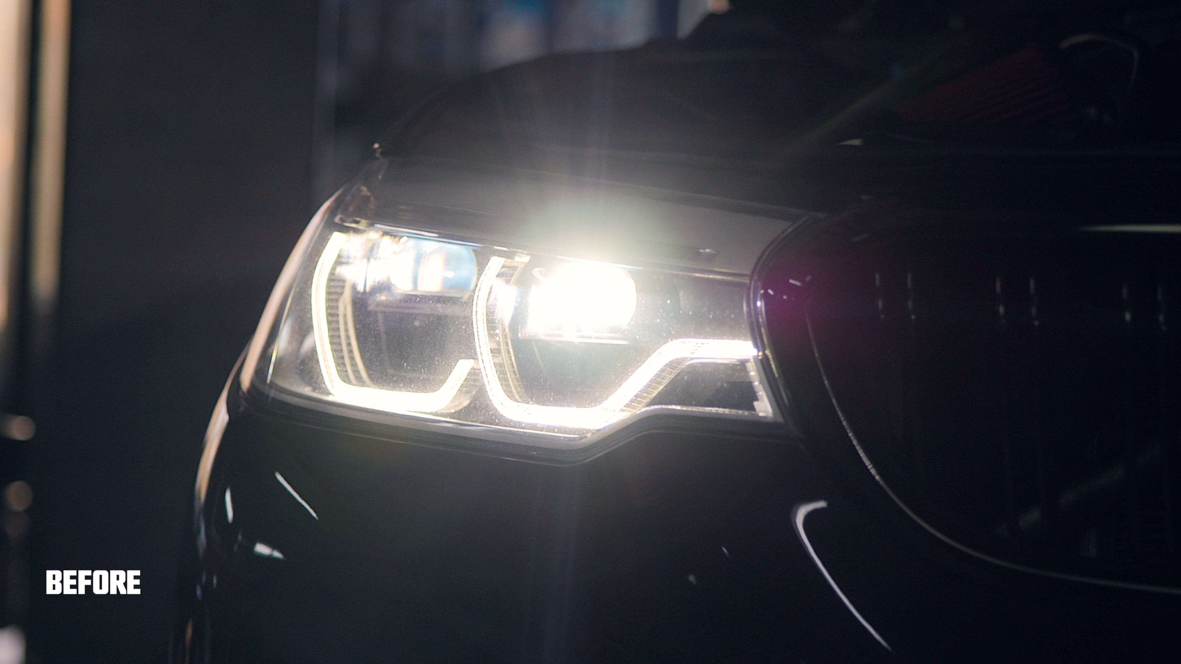 Kies Motorsports — installed on-vehicle shot of Kies Motorsports Yellow DRL Harness for Headlights BMW F90 M5