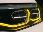 Kies Motorsports — Kies yellow DRL installed on BMW X7 G07 showing distinctive yellow daytime running lights