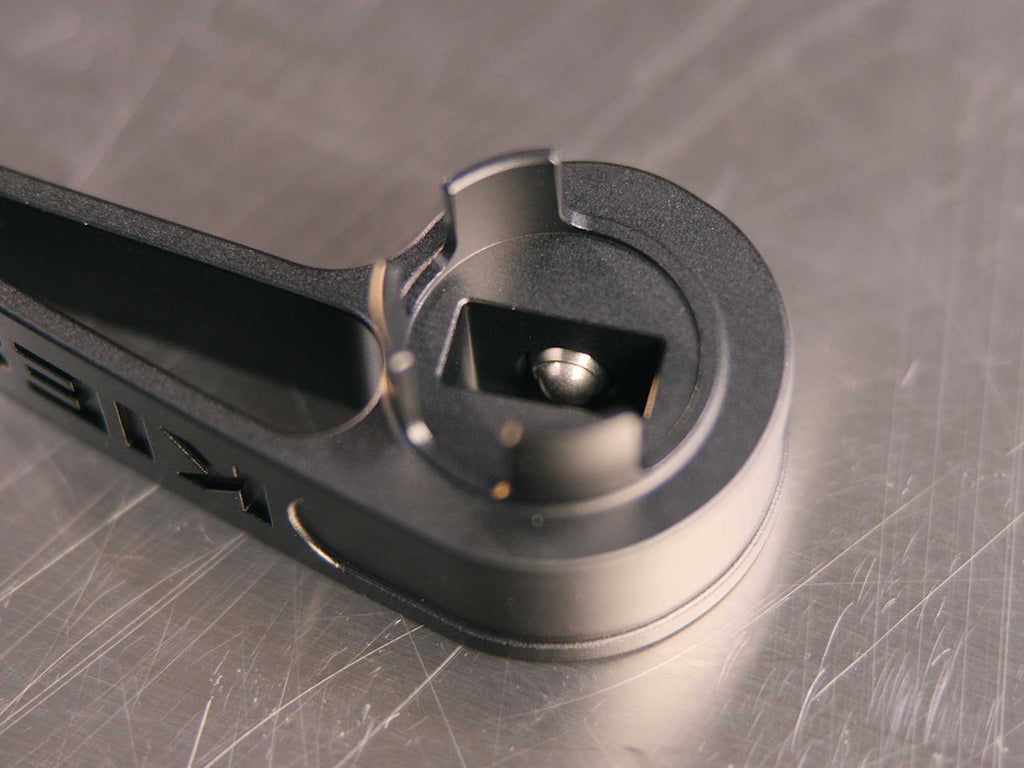 Kies Motorsports — close-up detail of KIES Quick Release Hood Latch in Stealth Black for G8x/G2x/G42/A90