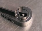 Kies Motorsports — close-up detail of KIES Quick Release Hood Latch in Stealth Black for G8x/G2x/G42/A90