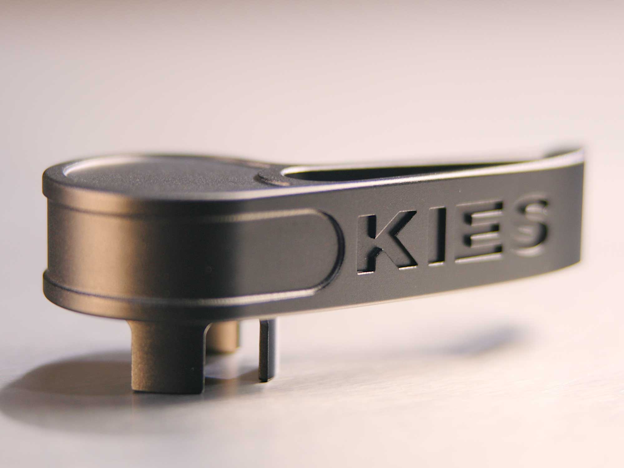 Kies Motorsports — front angle view of KIES Quick Release Hood Latch in Stealth Black for G8x/G2x/G42/A90