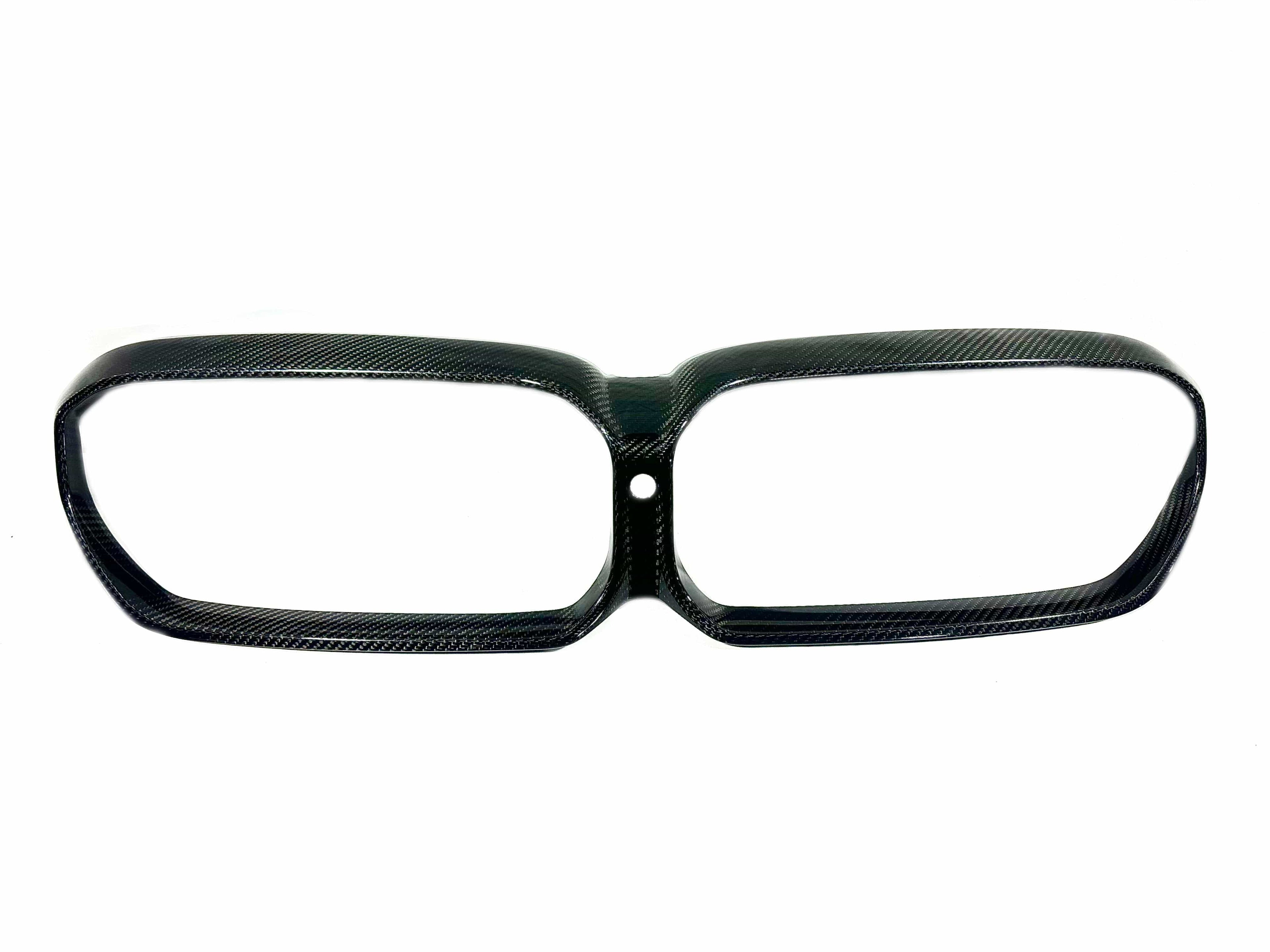 Kies Motorsports — front angle view of Kies Motorsports Carbon Fiber Grille Surround cover for the F90 M5