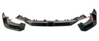 Kies Motorsports — front angle view of Kies Carbon F97/ F98 X3M/ X4M Dry Carbon Fiber S-Style 3 Piece Front Lip (LCI)