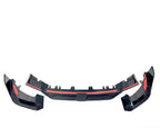 Kies Motorsports — rear angle view of Kies Carbon F97/ F98 X3M/ X4M Dry Carbon Fiber S-Style 3 Piece Front Lip (LCI)