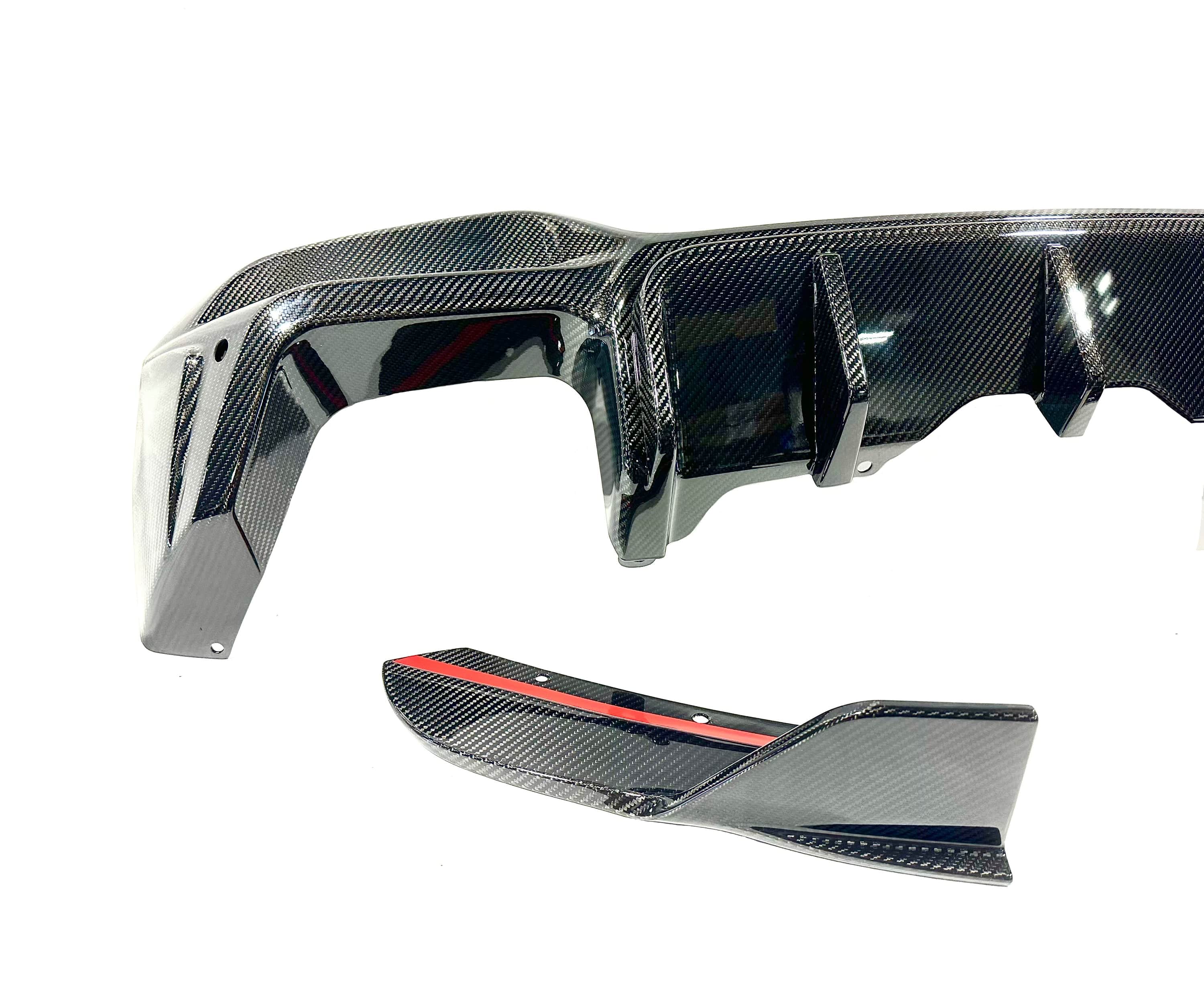 Kies Motorsports — rear angle view of Kies Carbon F97 X3M 2022+ Dry Carbon Fiber S-Style Rear Diffuser (LCI)
