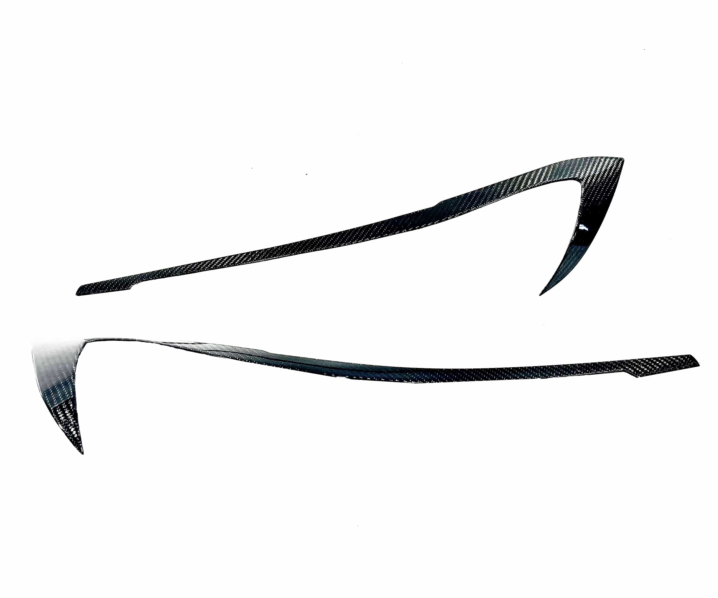 Kies Motorsports — BMW G20 dry carbon fiber headlight eyebrow, close-up detail of finish and mounting points, G20