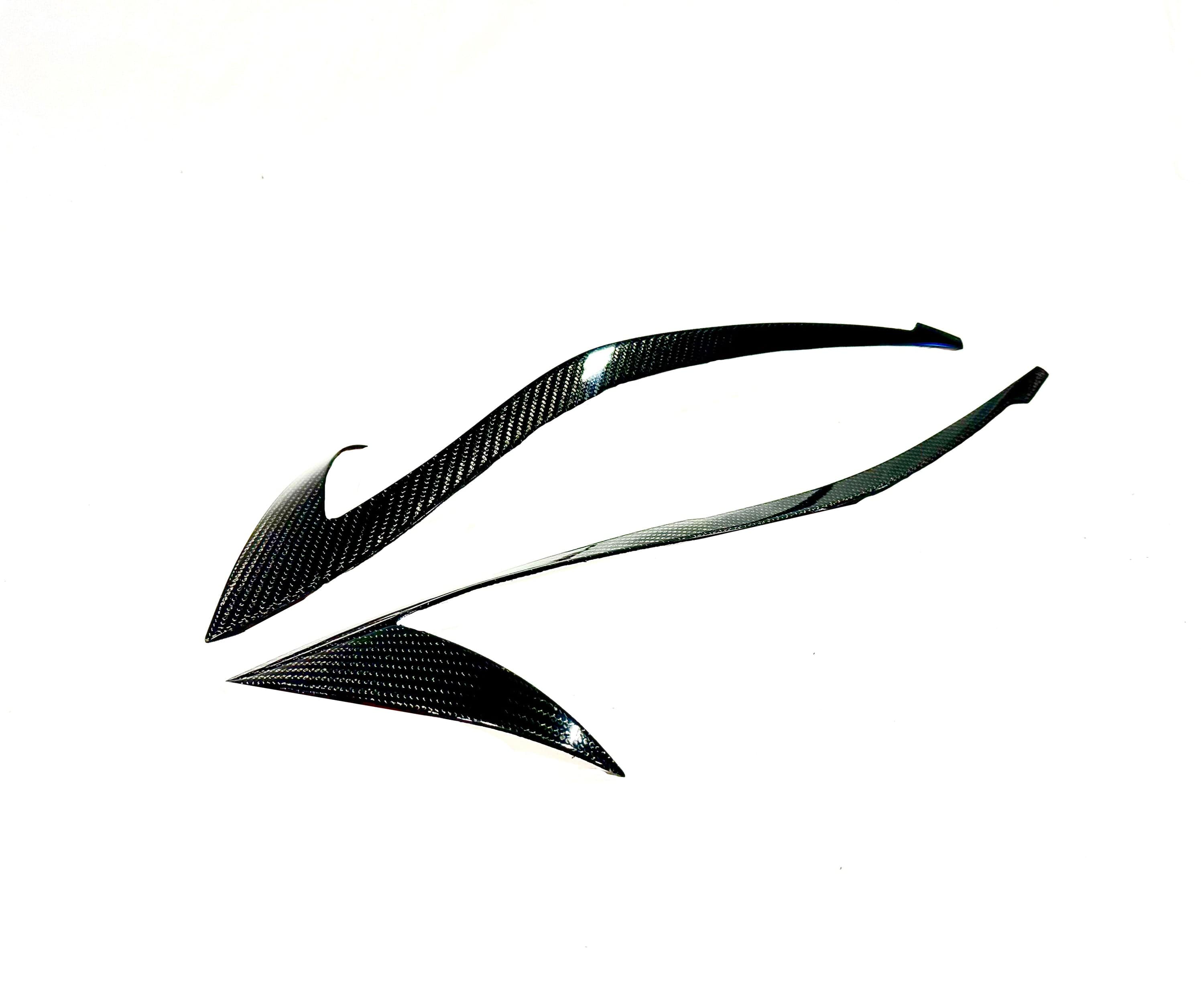 Kies Motorsports — BMW G20 dry carbon fiber headlight eyebrow, angle view showing profile and fitment for G20
