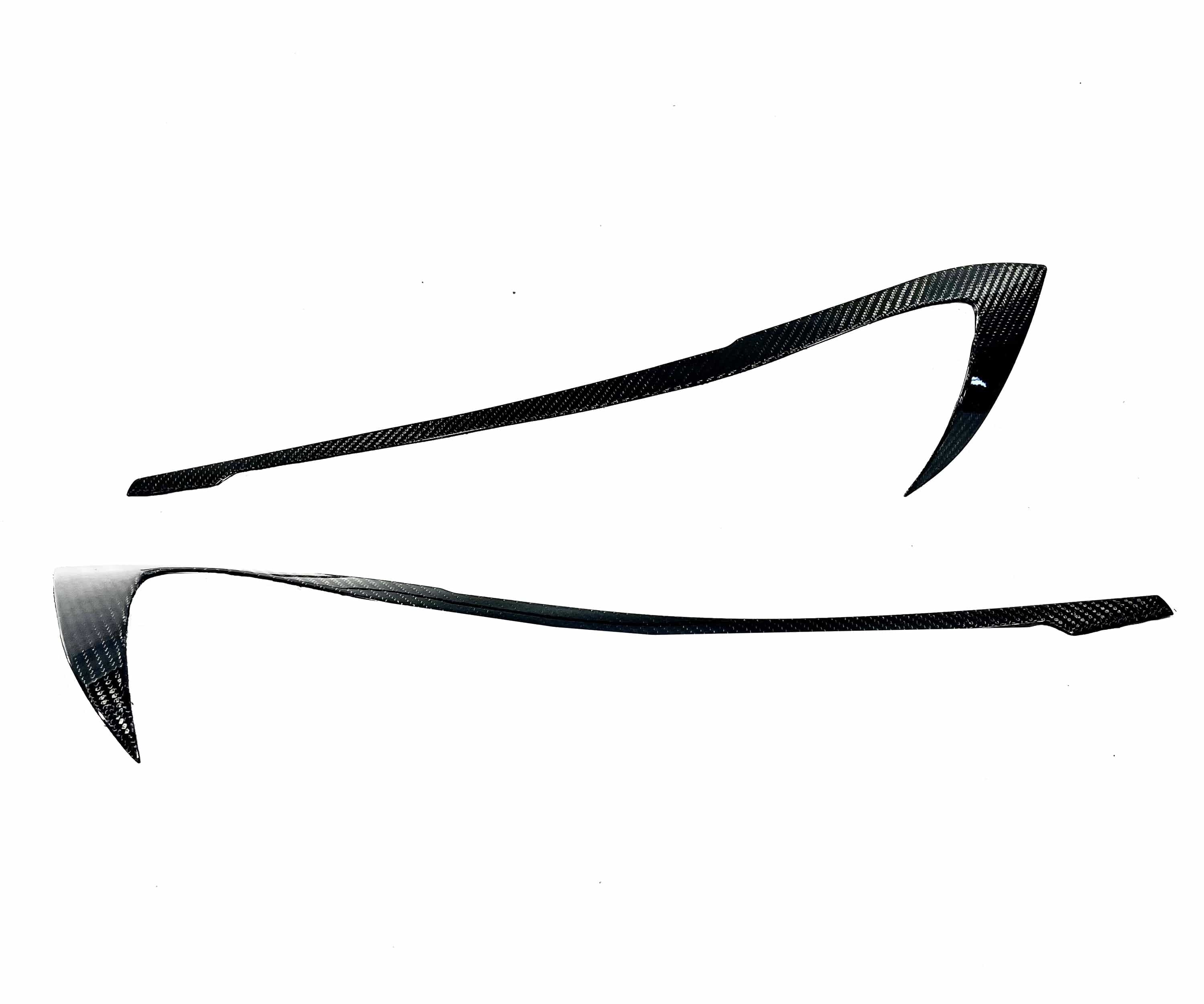 Kies Motorsports — BMW G20 dry carbon fiber headlight eyebrow, front angle showing aggressive styling, G20
