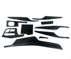 Kies Motorsports — Kies G30 center console carbon overlay showing precision cutouts for controls