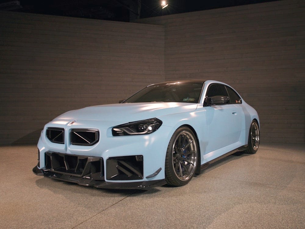 Kies Motorsports — front angle view of Kies BMW G87 M2 Dry Carbon Fiber Front Grill Insert Main image