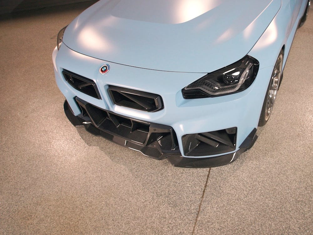 Kies Motorsports — side profile of Kies BMW G87 M2 Dry Carbon Fiber Front Grill Insert