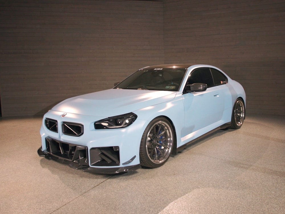 Kies Motorsports — packaging/product overview of Kies BMW G87 M2 Dry Carbon Fiber Front Grill Insert