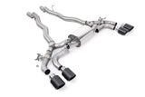 Kies-Motorsports Kies Motorsports OPF/GPF BACK SYSTEM WITH BRUSHED TITANIUM GT-100 TRIMS - ECE APPROVED Carbon Fibre