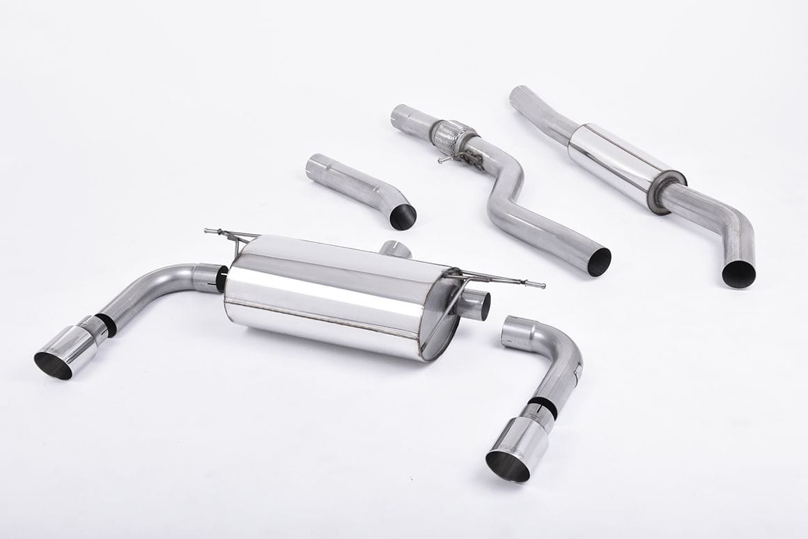 MILLTEK F30 328i RESONATED (QUIETER) CAT-BACK EXHAUST SYSTEM WITH TWIN POLISHED TRIMS Secondary image