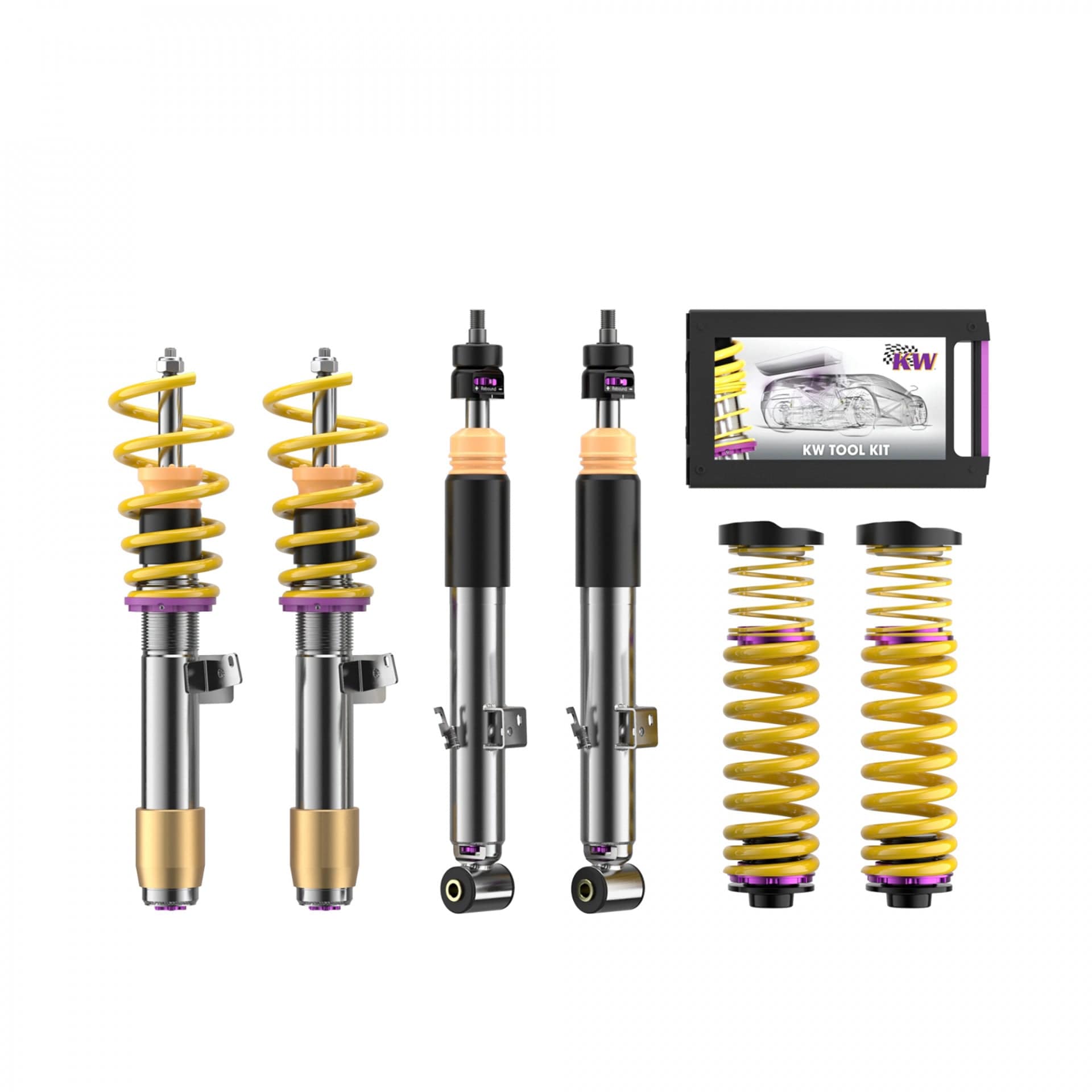 Kies-Motorsports KW 2022+ BMW M4 (G82) Cabrio w/ Electronic Dampers (4WD Competition Model Only) V3 Coilover Kit Main image
