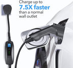 Kies Motorsports — alternate angle of Lectron 240V 40 Amp Level 2 EV Charger with 18ft Extension Cord J1772 Cable & NEMA 14-50 Plug Electric Vehicle Charger